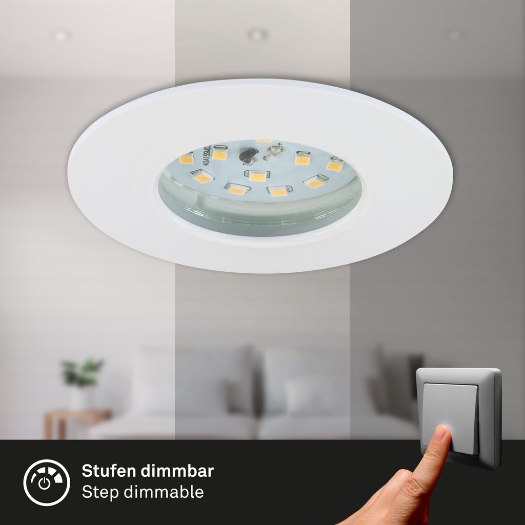 LED downlights 3er-set 3-flames 7295036 | BRILONER