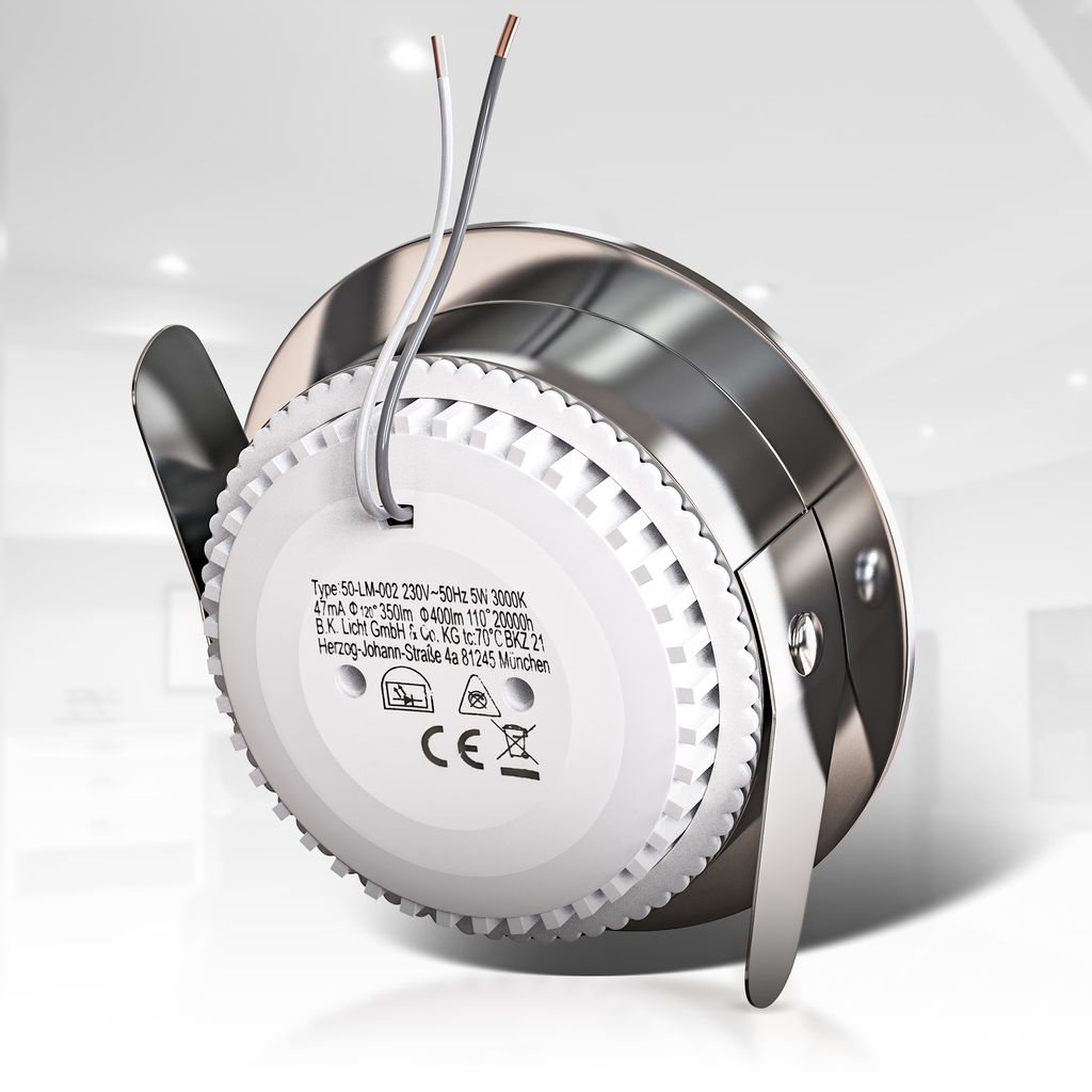 LED Einbauleuchten-Set, matt-nickel, 6xLED-Modul/4,8W