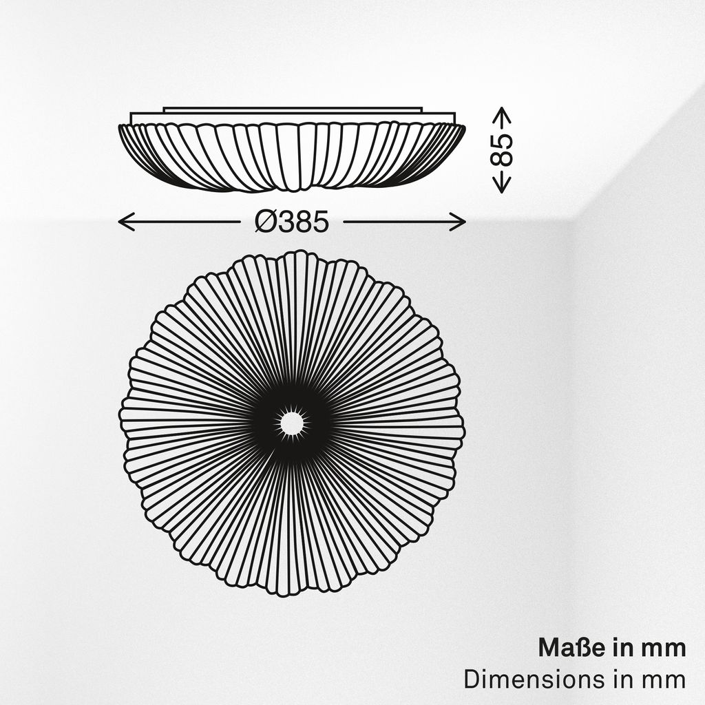 Cosmo Deckenlampe Ø38,5 cm - 24W, 2600lm, LED, Warmweiß, Sternenhimmel, Weiß