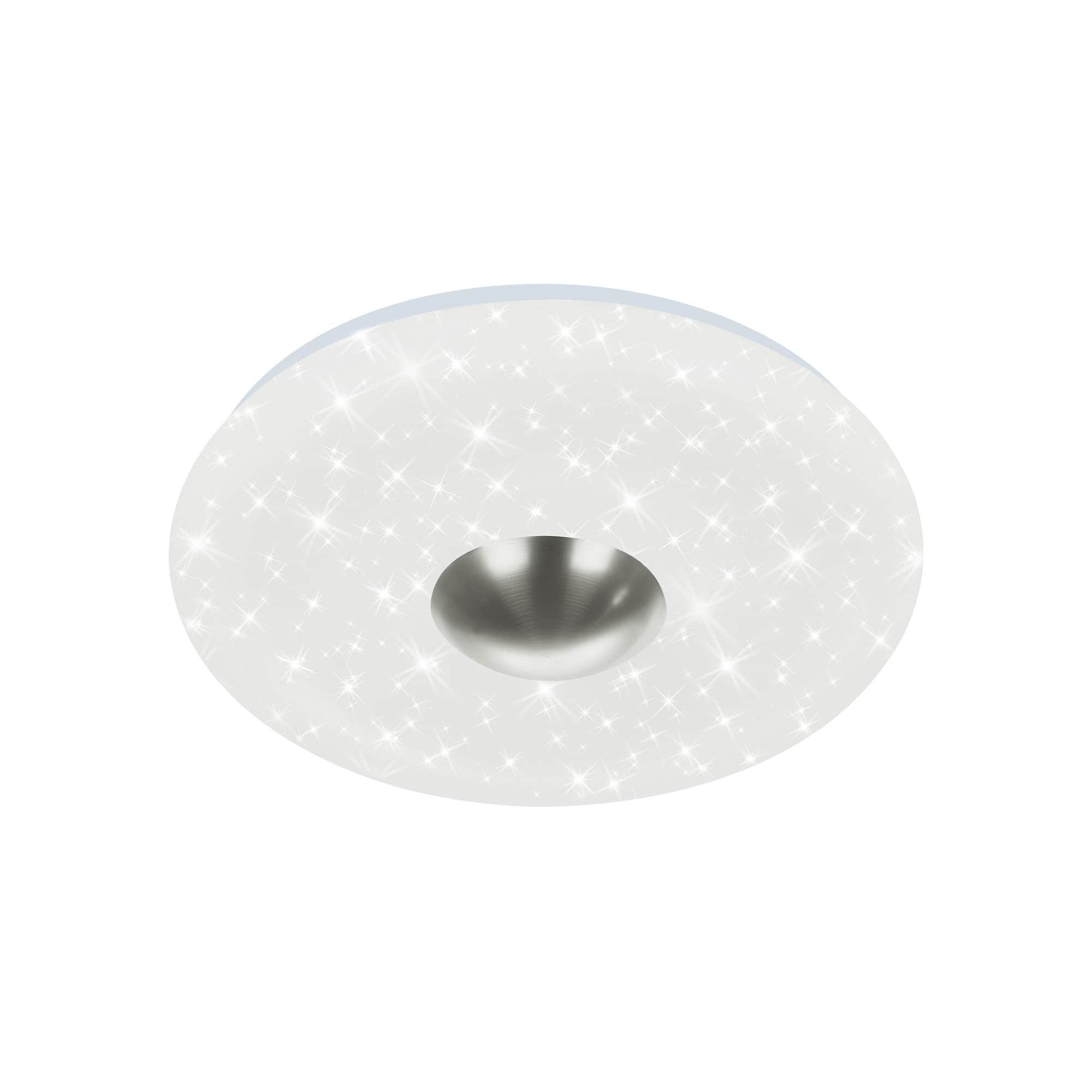 LED Deckenleuchte, Ø 38 cm, 18 W, Matt-Nickel-Weiß