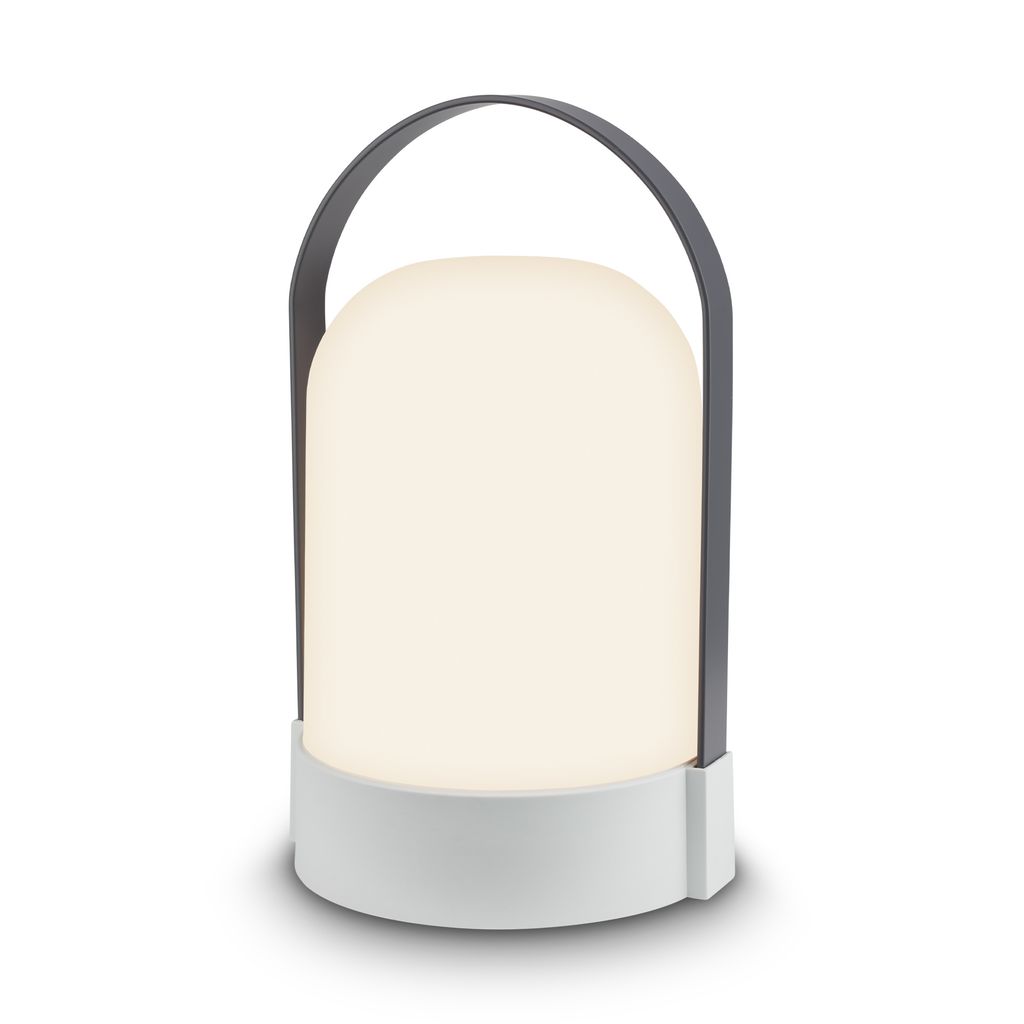 Asa Big Tischlampe - 1W, 90lm, Kabellos, LED, Dimmbar, Warmweiß, Lichtgrau