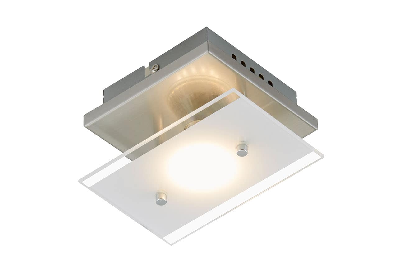 LED Deckenleuchte, 15 cm, 3 W, Matt-Nickel