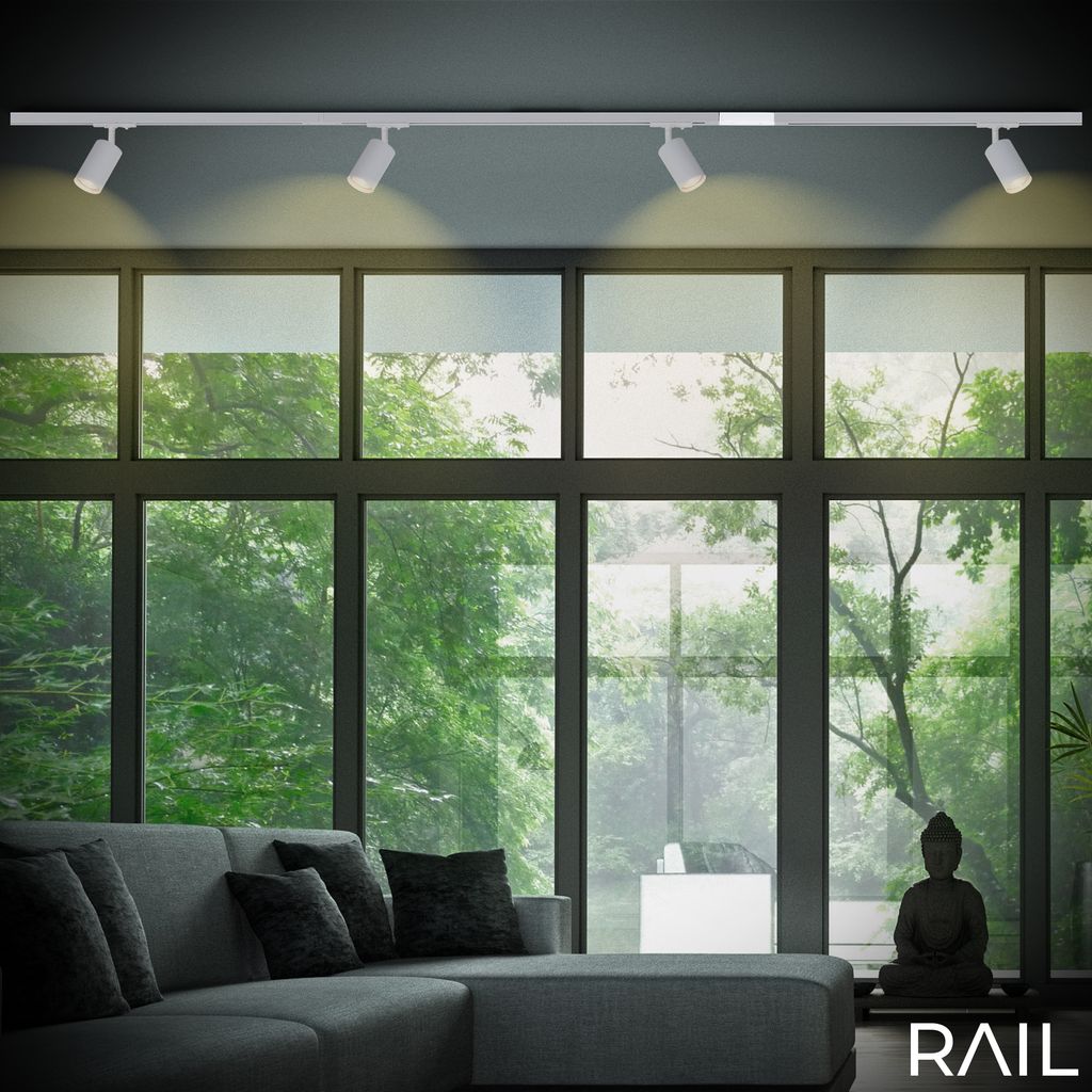 Briloner Rail Schienensystem. Mitte. Zubehör. Erweiterungskomponente. Weiß. 203 cm 6