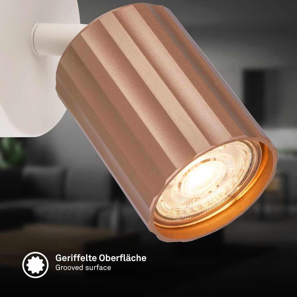 Adjustable GU10 Spot Light Coffee – Metal Housing, Wall/Ceiling Mount