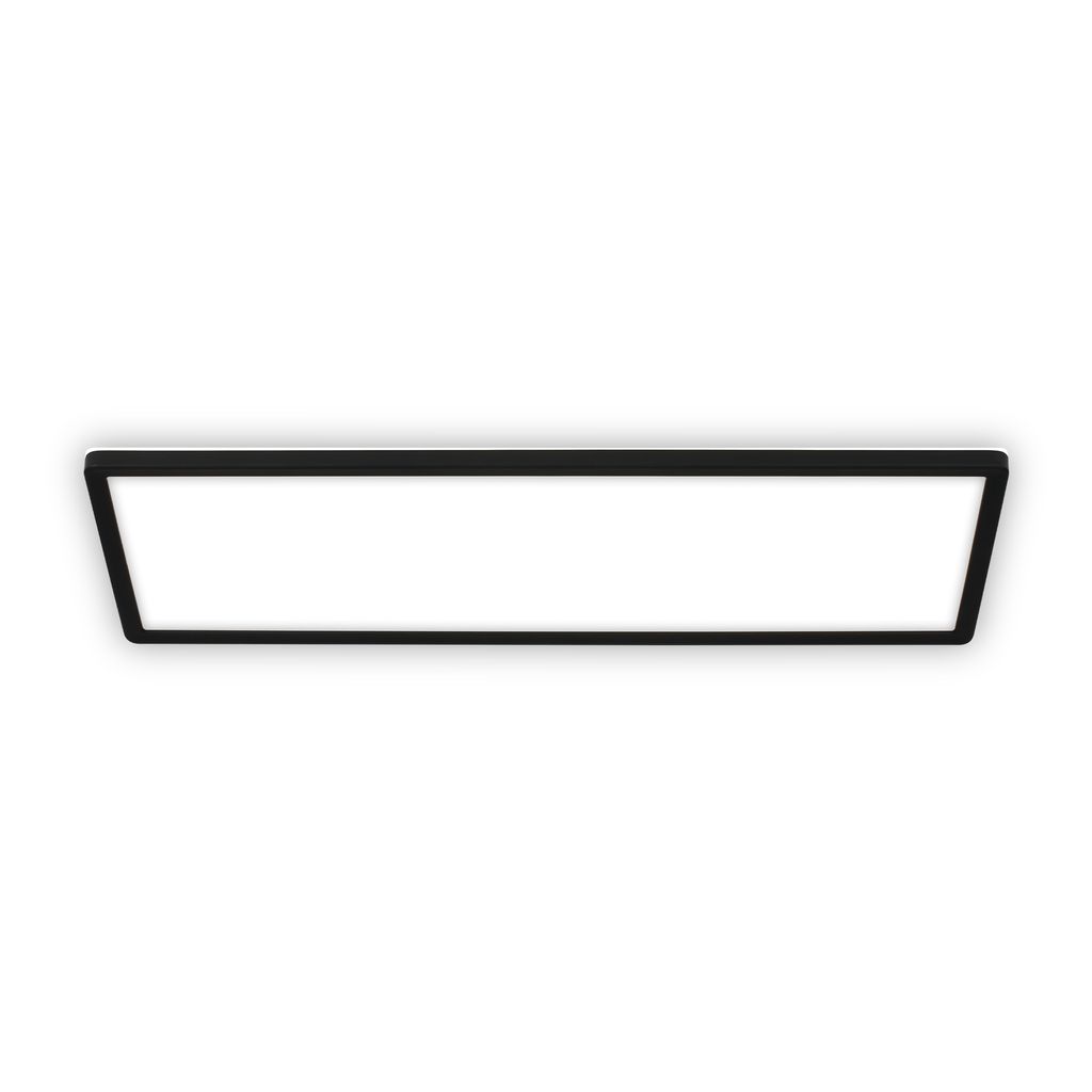 LED Panel 58x20 cm - 22W, 3000lm, Flach, Backlight, IP44, Neutralweiß, Schwarz