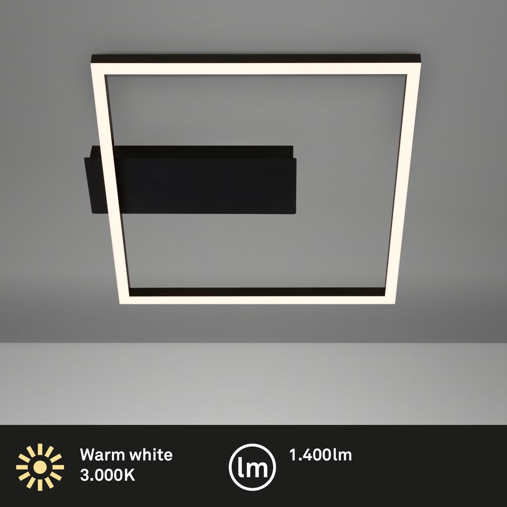 LED Deckenleuchte, 32 cm, 14W, 400lm, schwarz