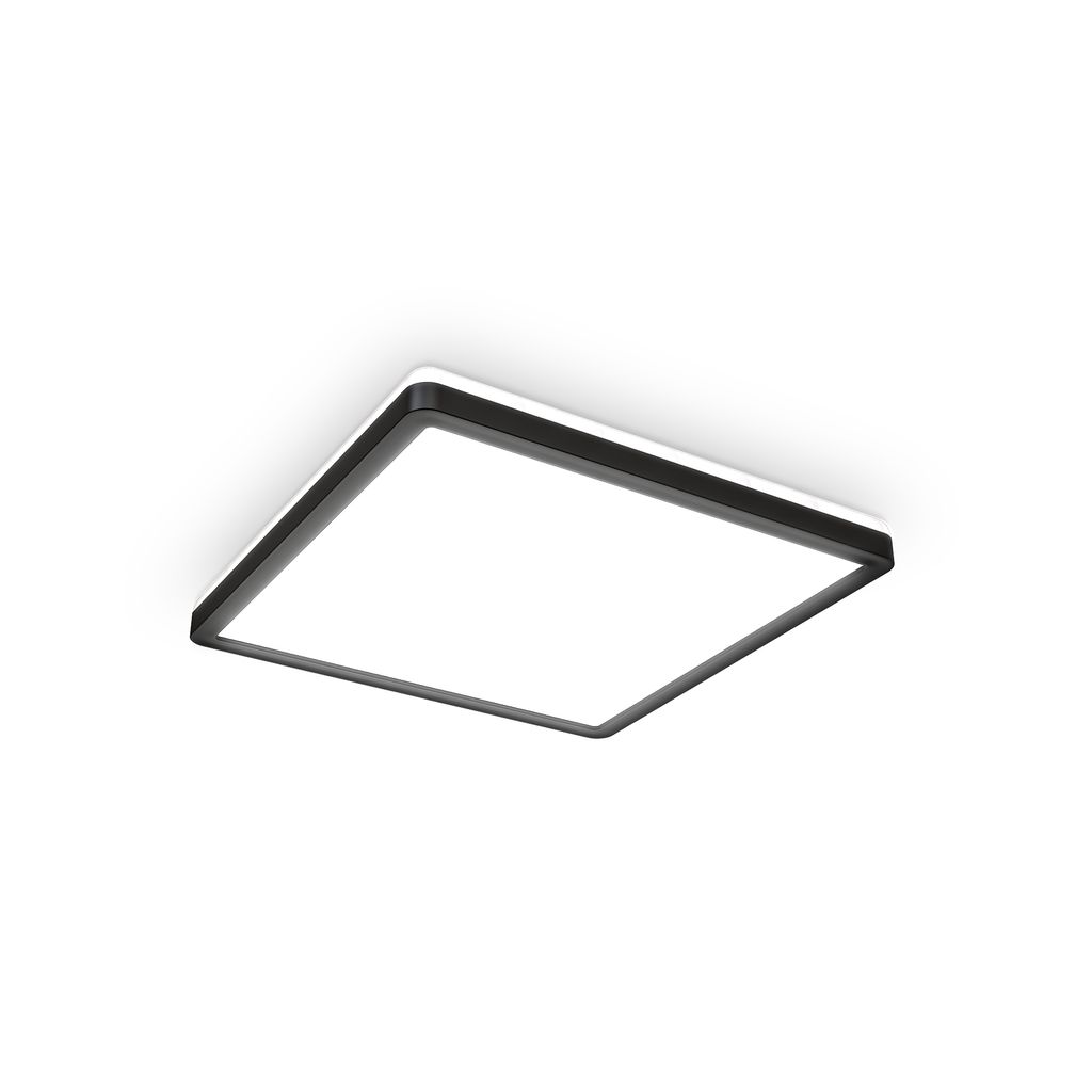 LED Panel 29,3x29,3 cm - 18W, 2400lm, flach, backlight, neutralweiß, schwarz