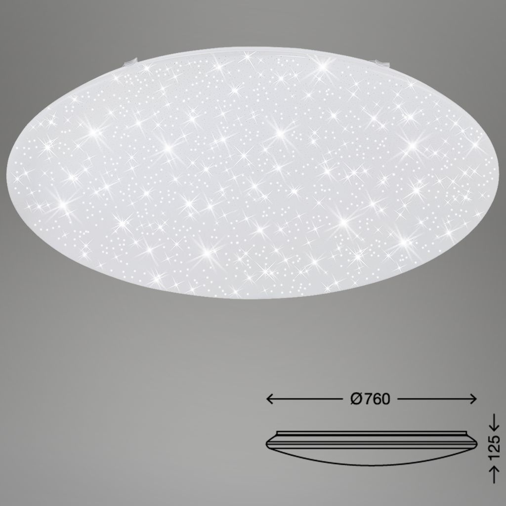 LED Deckenleuchte CCT dimmbar Sternenhimmel Fernbedienung Ø75.5cm 80W Briloner 4