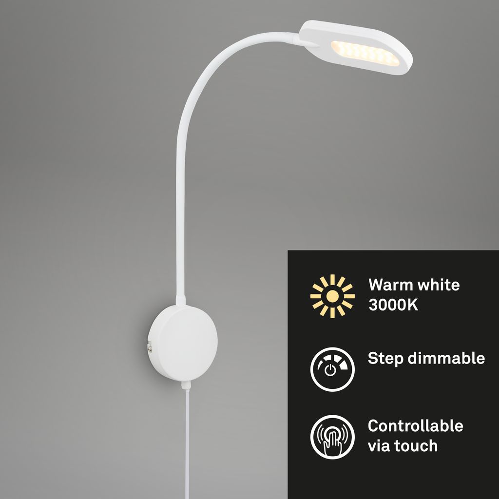 Wandleuchte, 52 cm, 6W, 650lm, weiß