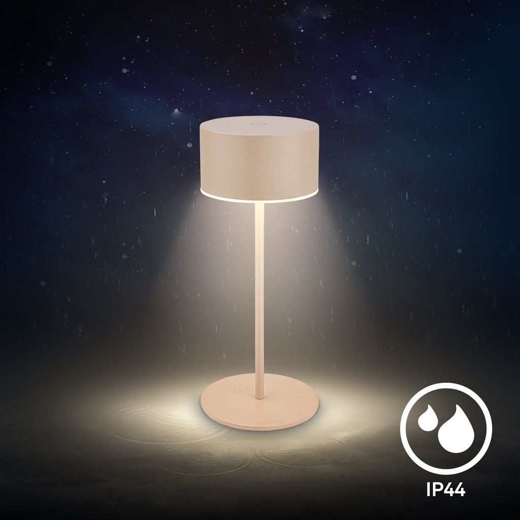 Kira Tischlampe - 2,6W, 150lm, Kabellos, LED, Touch, Dimmbar, Beige