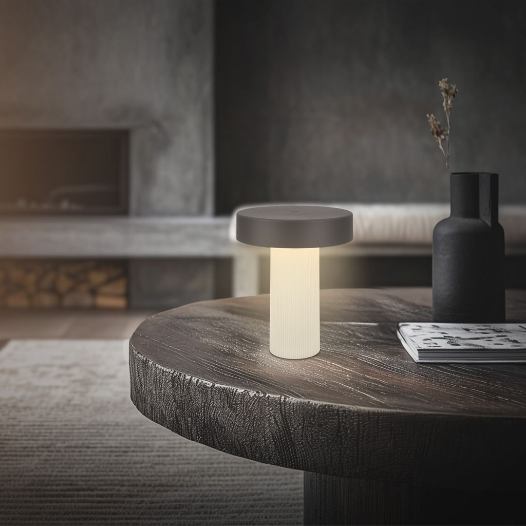 Bito Table Lamp - 3W, 300lm, Cordless, LED, Dimmable, Warm White, Off White Anthracite