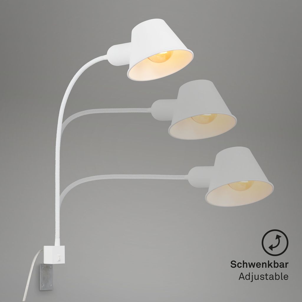 Lampe à pince / veilleuse Ø 14 cm 1x exkl. E27 10W blanc