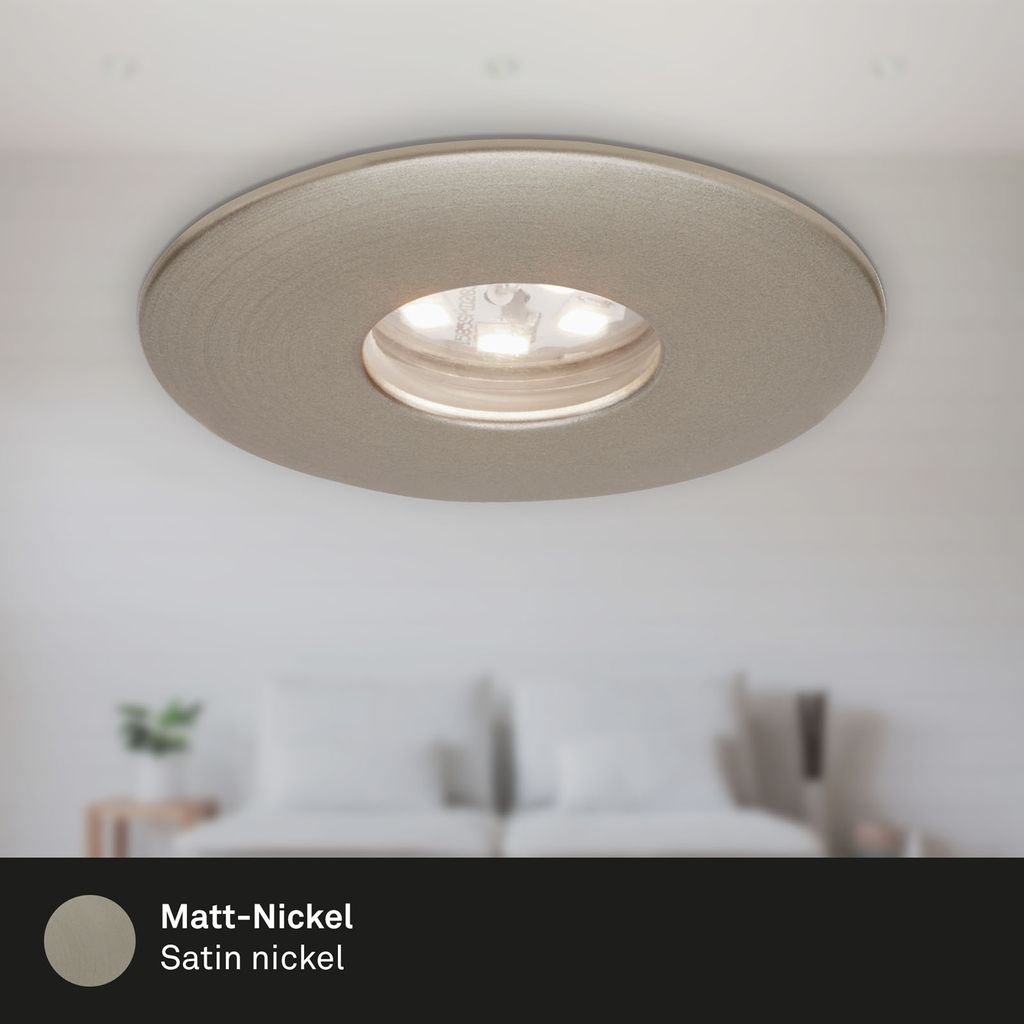 LED Inbouwarmatuur Ø 4,5 cm 3x1,8W 150lm mat-nikkel