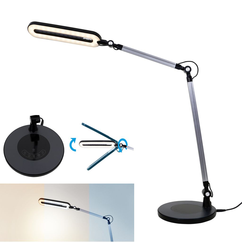CCT LED Tischleuchte, 51 cm, 6,6 W, Schwarz