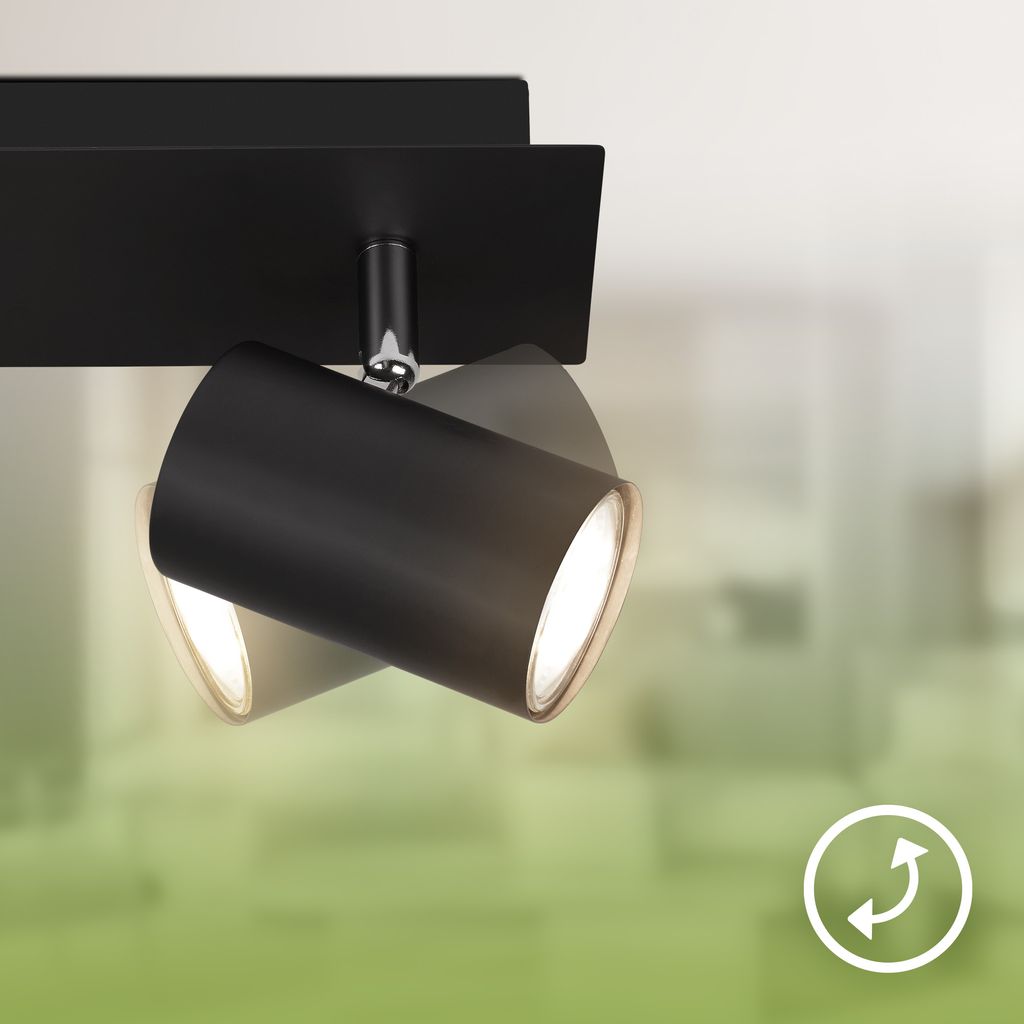 Briloner Isil A LED Deckenstrahler, mit EEK A Lichtquelle*, Schwenkbar, Schwarz
