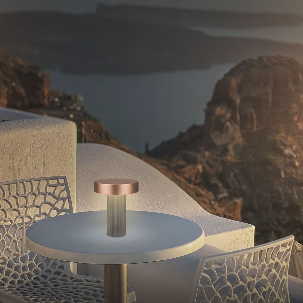 Bito Table Lamp - 3W, 300lm, Cordless, LED, Dimmable, Warm White, Metallic Anthracite
