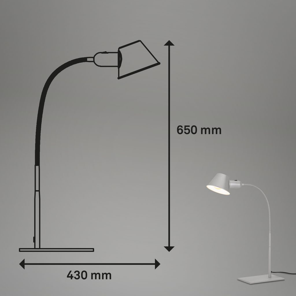 Lampada da tavolo 65 cm 1x exkl. E27 10W cromo