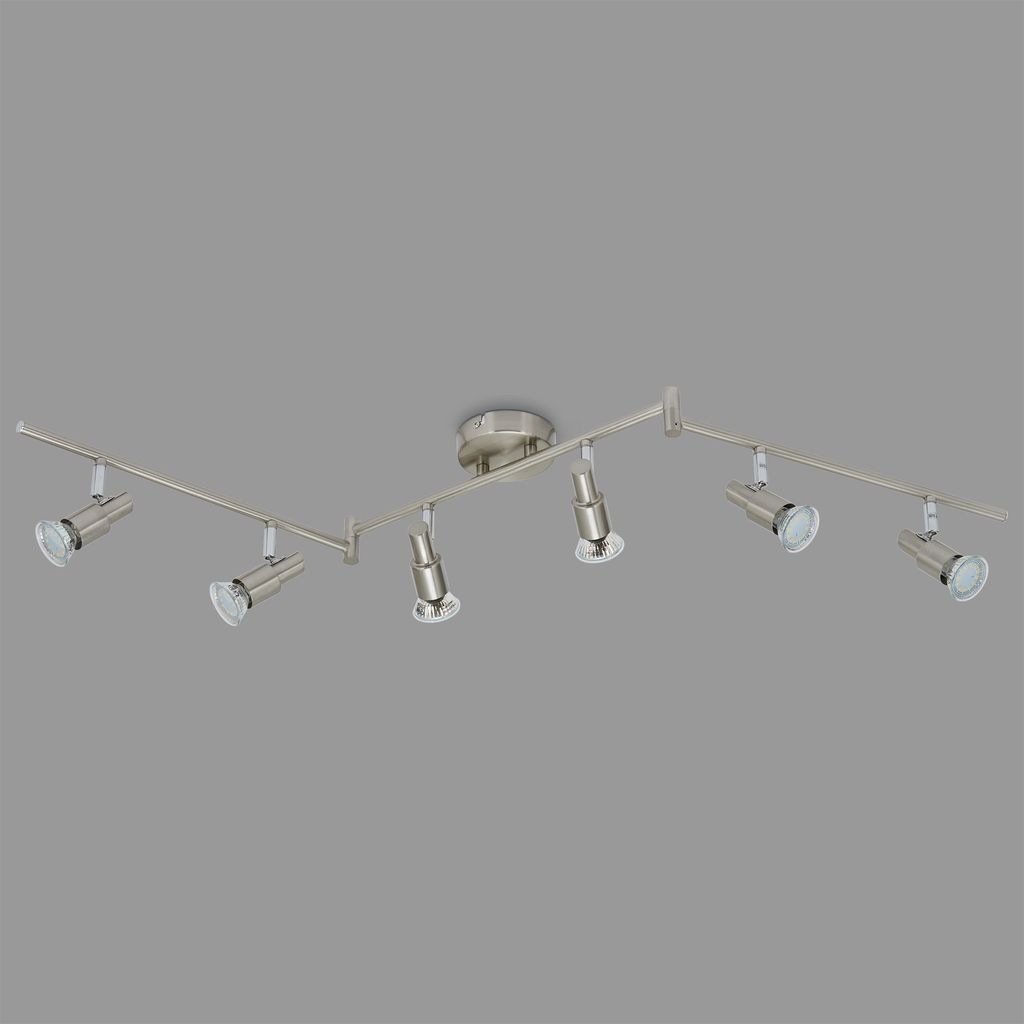 Spotlight 120 cm 6x GU10 18W 1680lm mat-nikkel