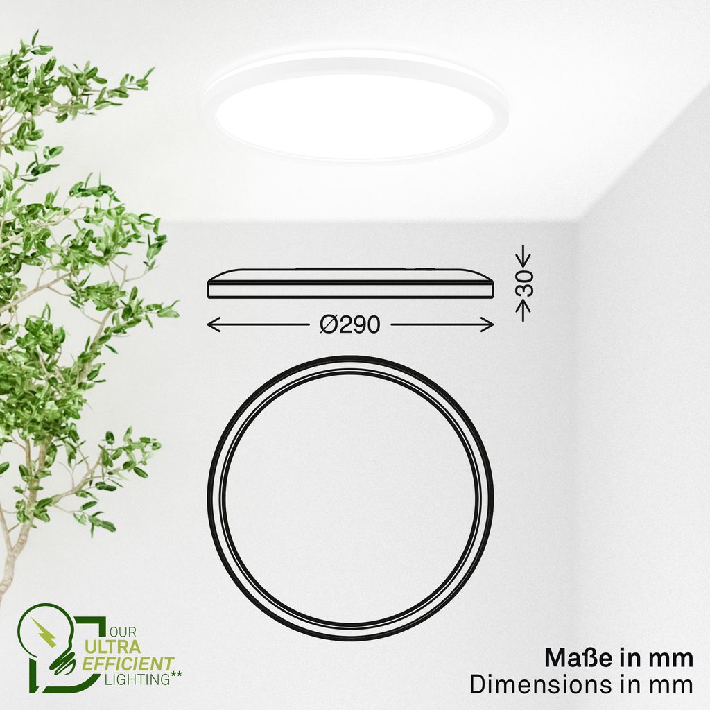 LED Deckenlampe, mit EEK A Lichtquelle*, Backlight, Weiß 8