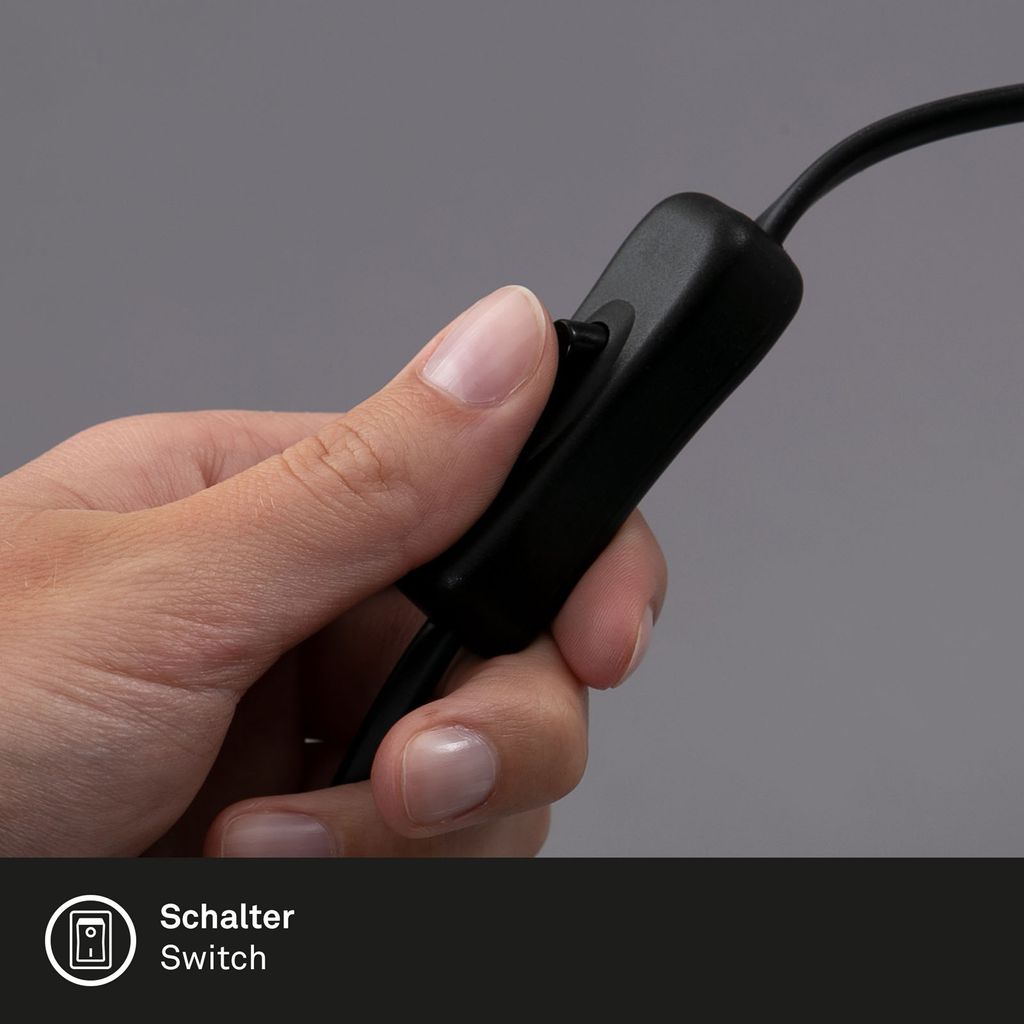 Briloner Leuchten SKRIVA Tischleuchte 1x GU10 Dimmbar Metall Schwarz 5