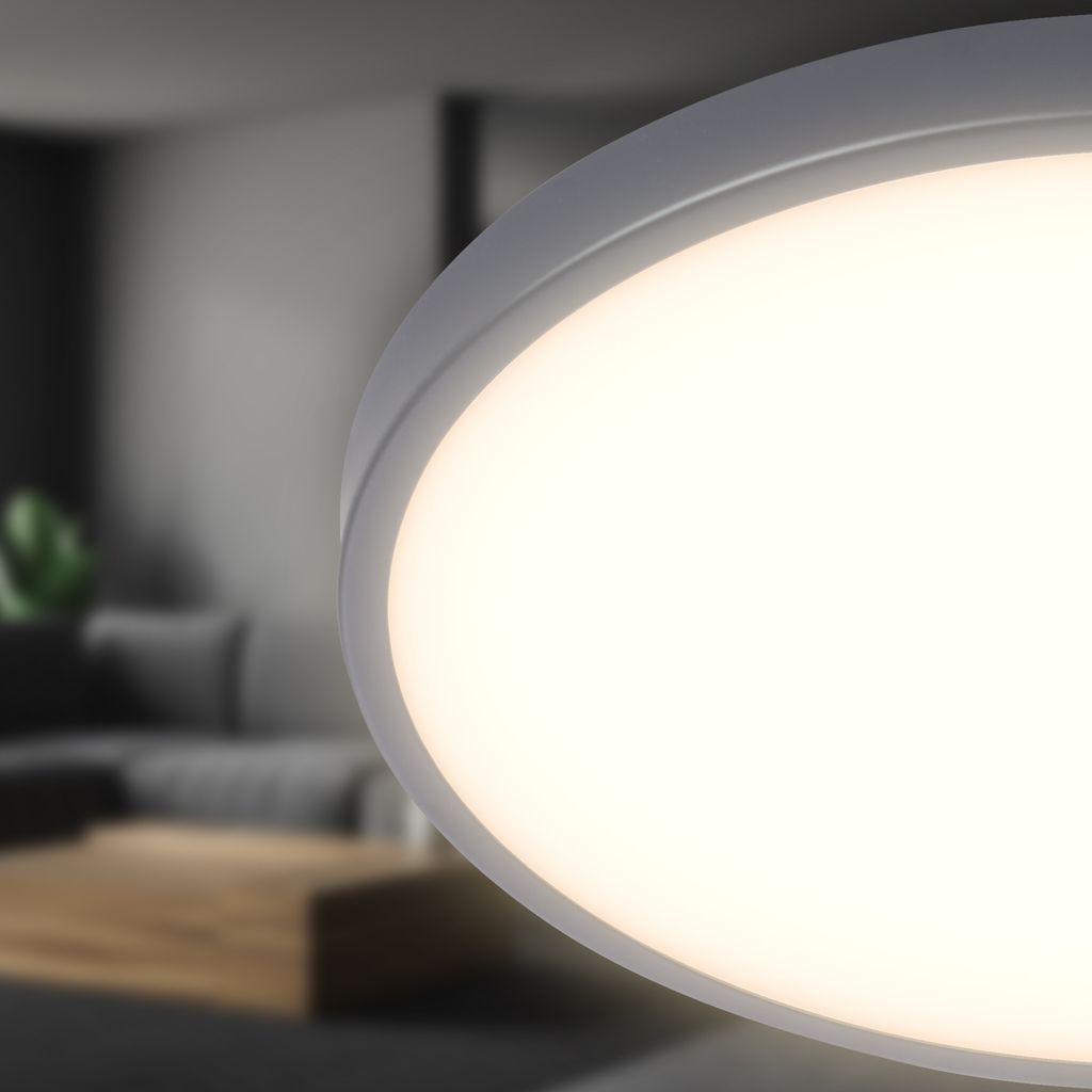 Competo Deckenleuchte Ø24 cm - 12W, 1300lm, LED, Warmweiß, Anthrazit