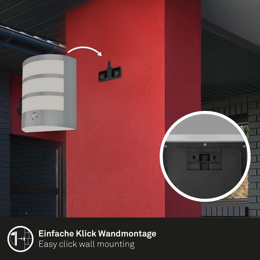 Briloner LED Wandlampe Akku, Touchfunktion, 15 min. Timer, inkl. USB C-Kabel