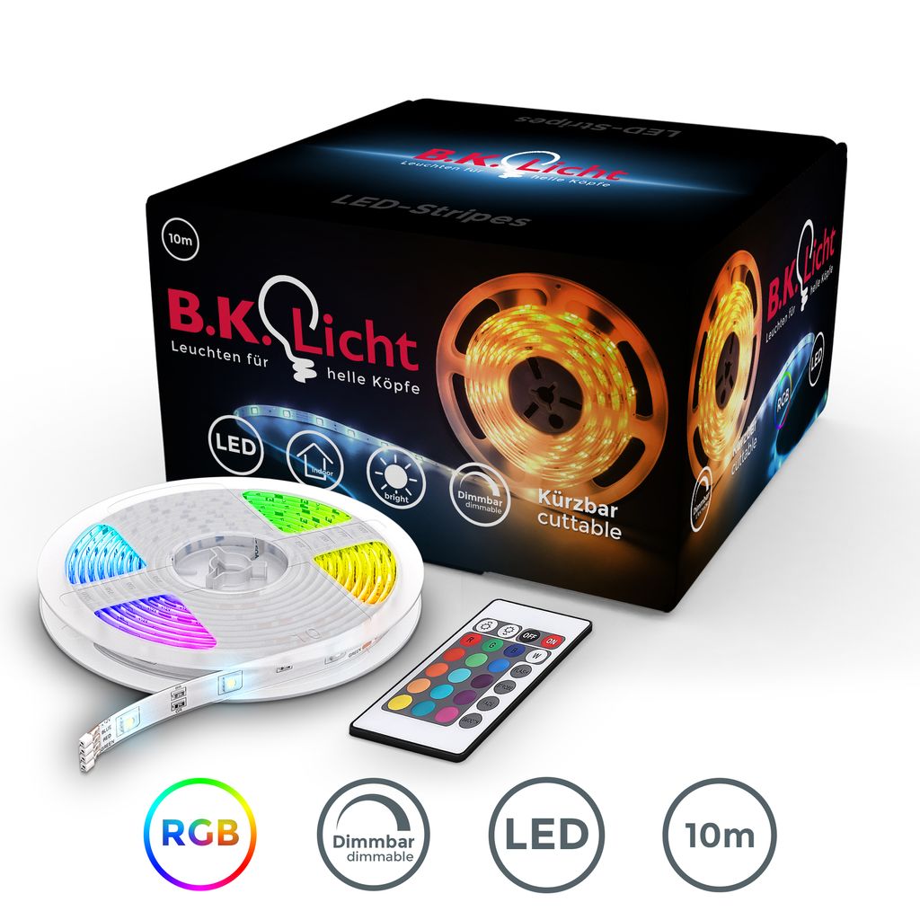 10m LED tape strip RGB stripe light strip 230V remote control