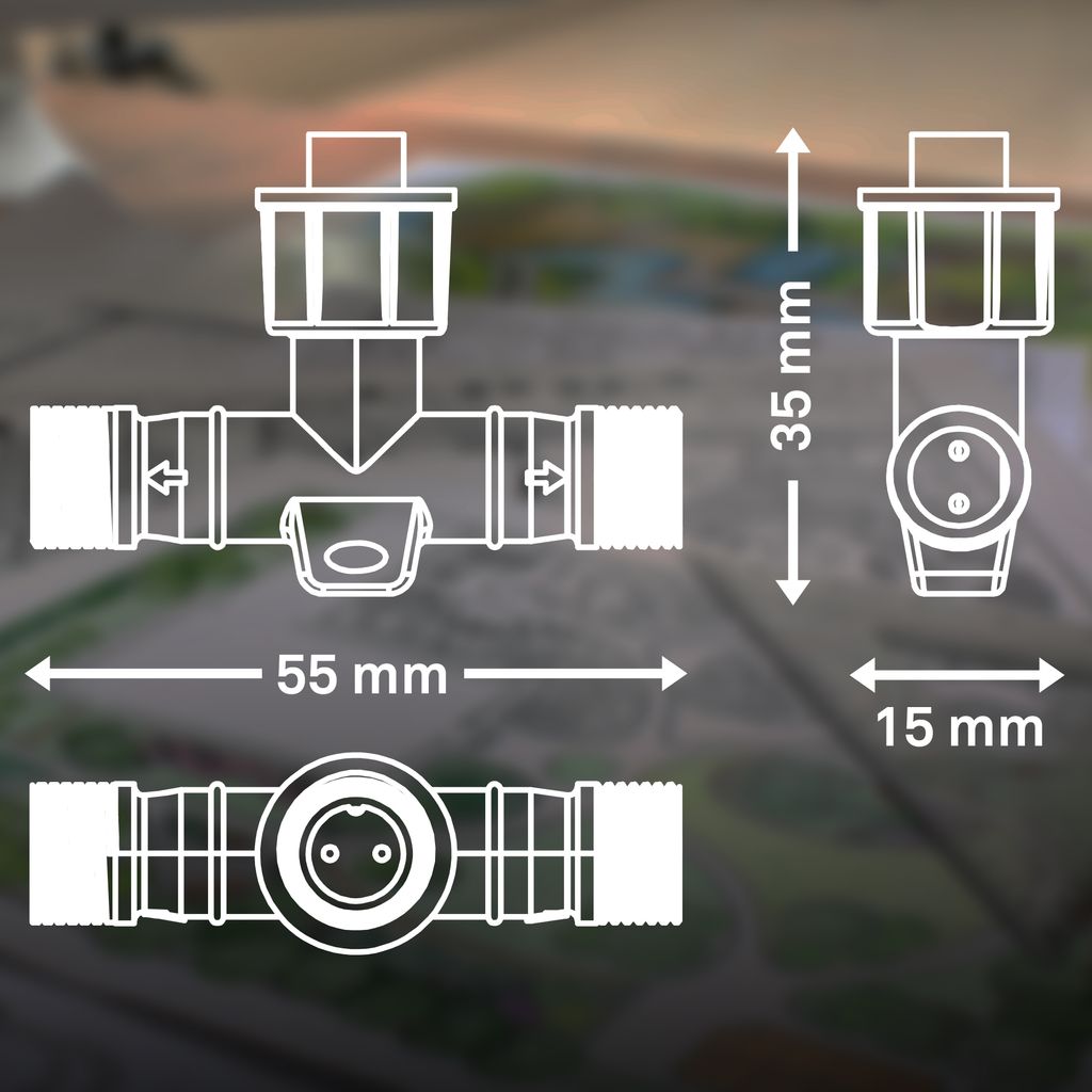 CONNECT TO SHINE 3er Set T-Verbinder für System-Erweiterungen, IP67