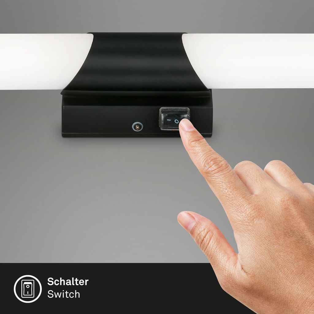LED Wandleuchte 32 cm 6,5W 700lm schwarz