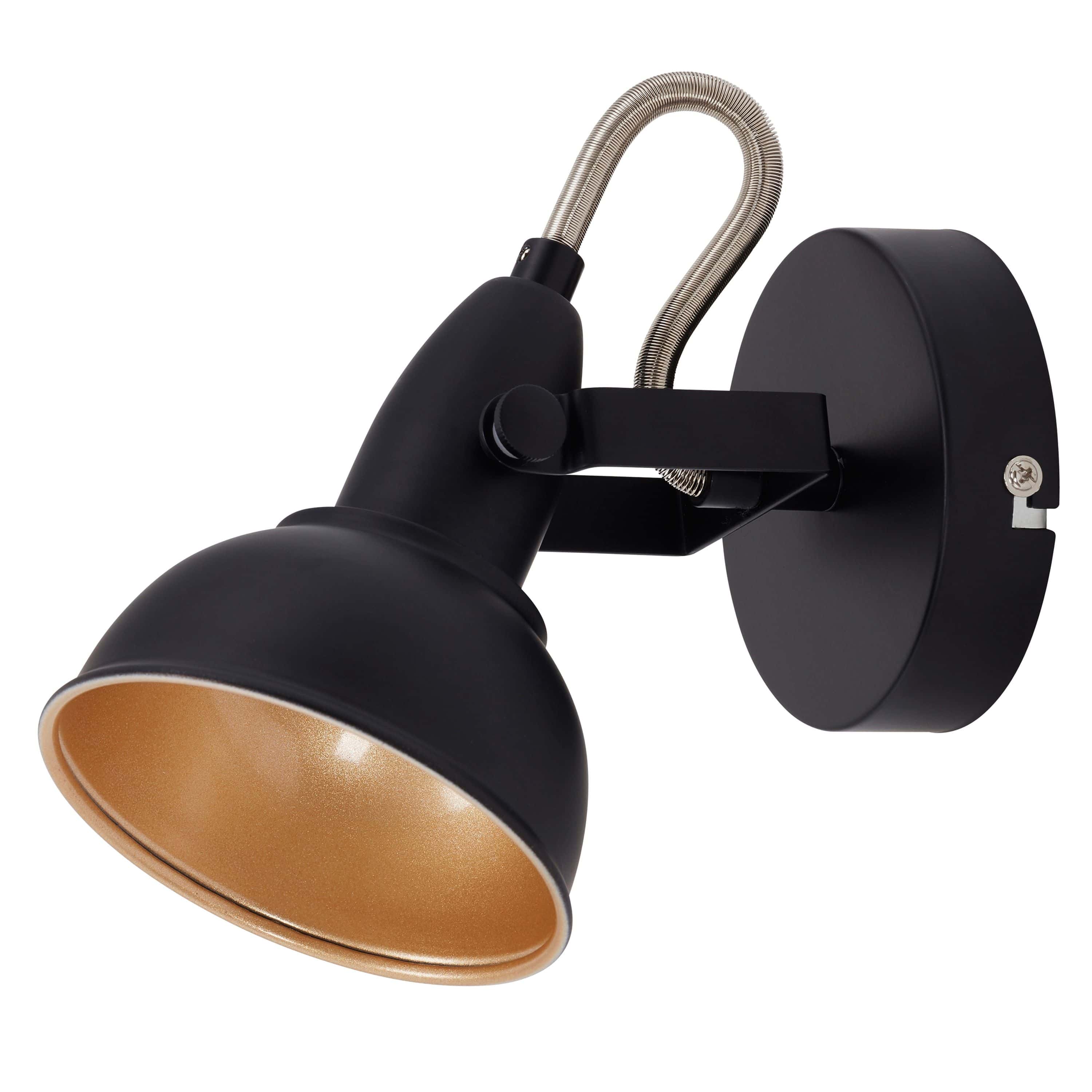 Spot and ceiling lamp, Ø 10 max. 40 black and