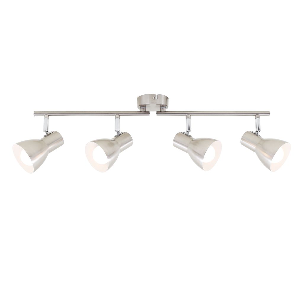 Deckenleuchte Spotleuchte Retro schwenkbar E14 25 W silber Metall Briloner 1