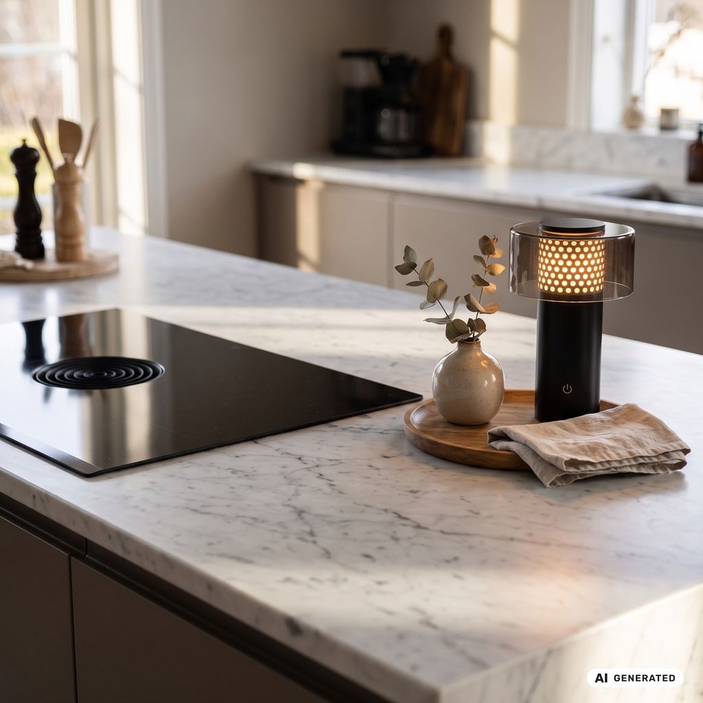 Gila Tischleuchte - 2,6W, 200lm, Kabellos, LED, Touch, Dimmbar, Schwarz-Gold