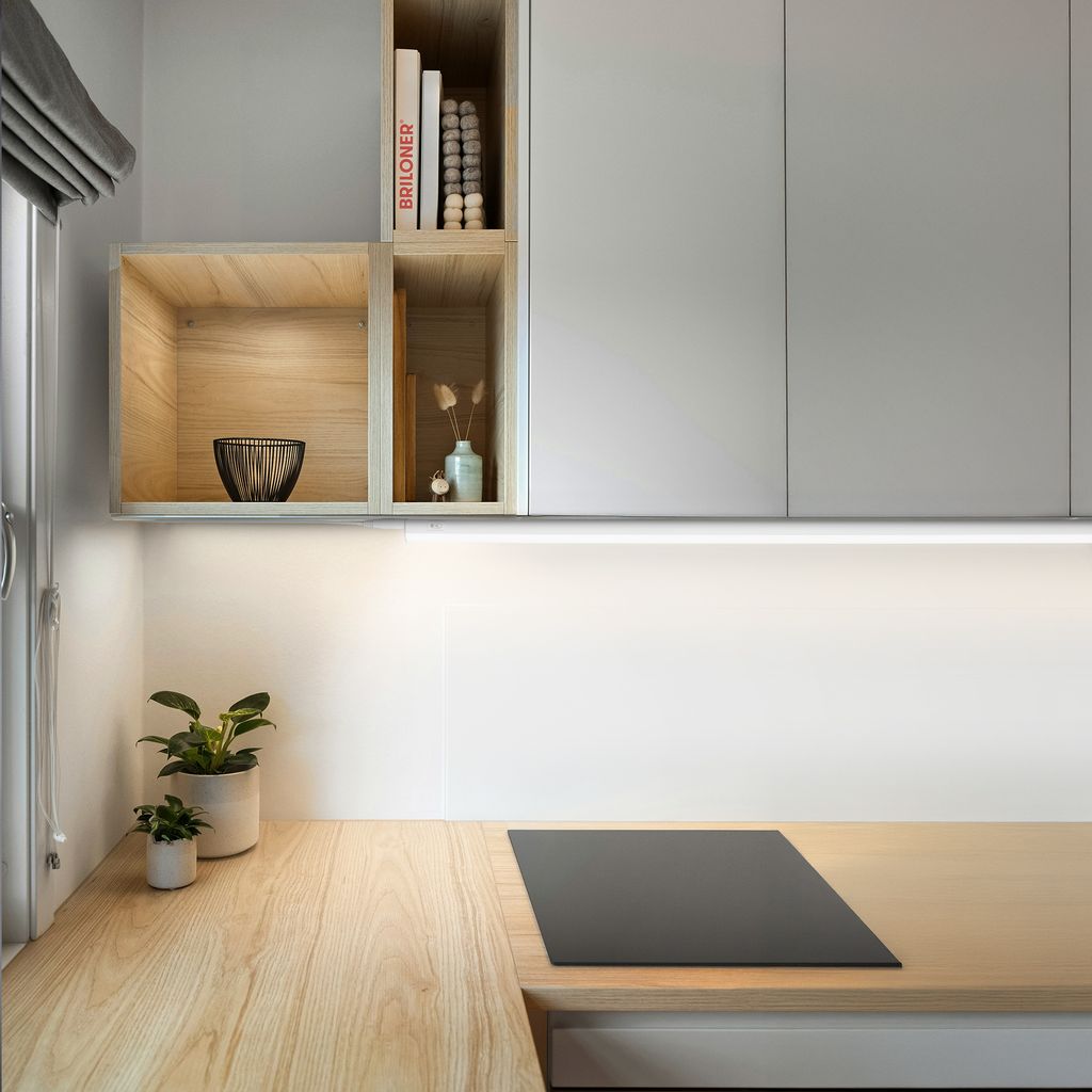 LED Unterbauleuchte 87,3 cm 10W, 1100lm, Neutralweiß, An-/Aus-Schalter, erweiterbar, Weiß