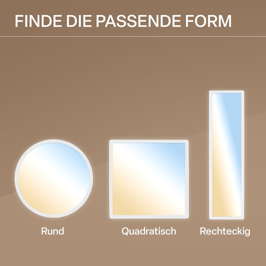 LED Deckenlampe LED Panel Dimmbar Fernbedienung CCT Deckenleuchte IP44 6