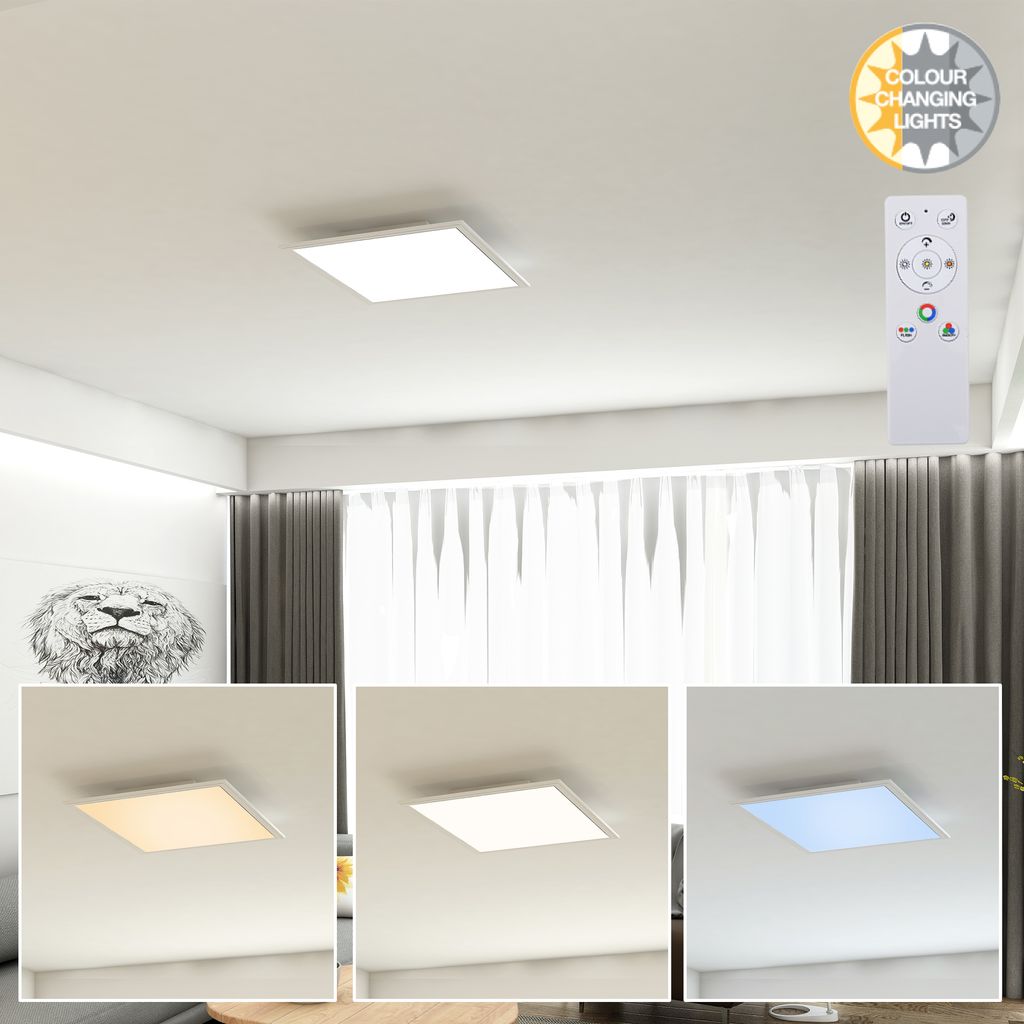 RGB Farbwechsel LED Panel, 29,5 cm, 1800 LUMEN, Weiß