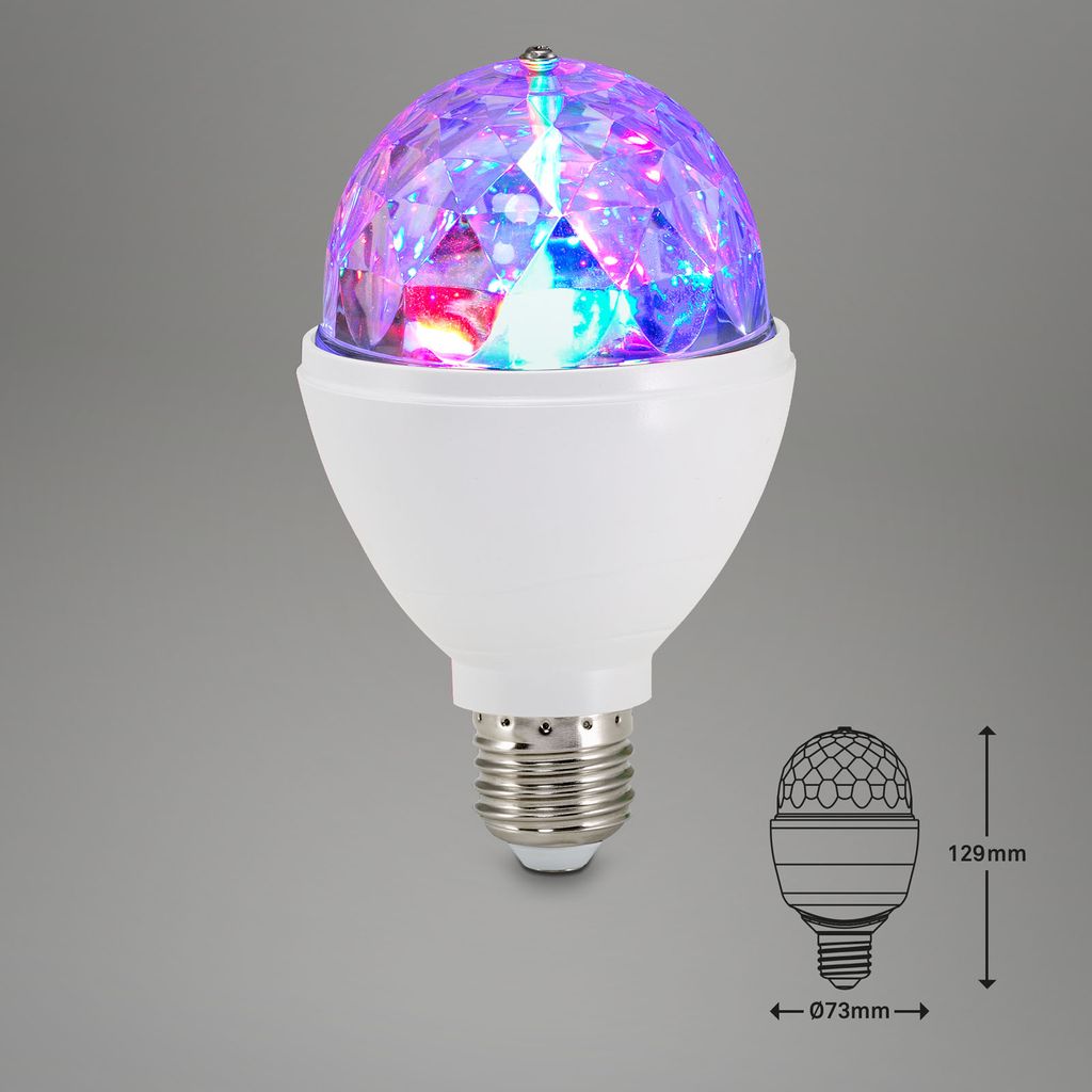 RGB illuminant Ø 7.5 cm 1x excl. E27 3W white
