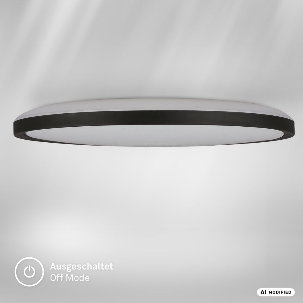 Slim LED Panel Ø29,3 cm - 18W, 2400lm, Sternenhimmel, Neutralweiß, Schwarz