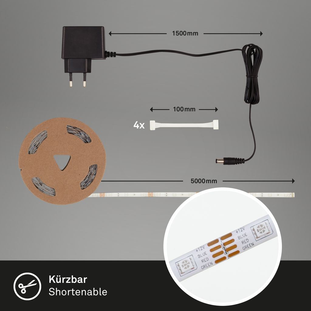 RGB LED Band 500 cm 0,12W weiß