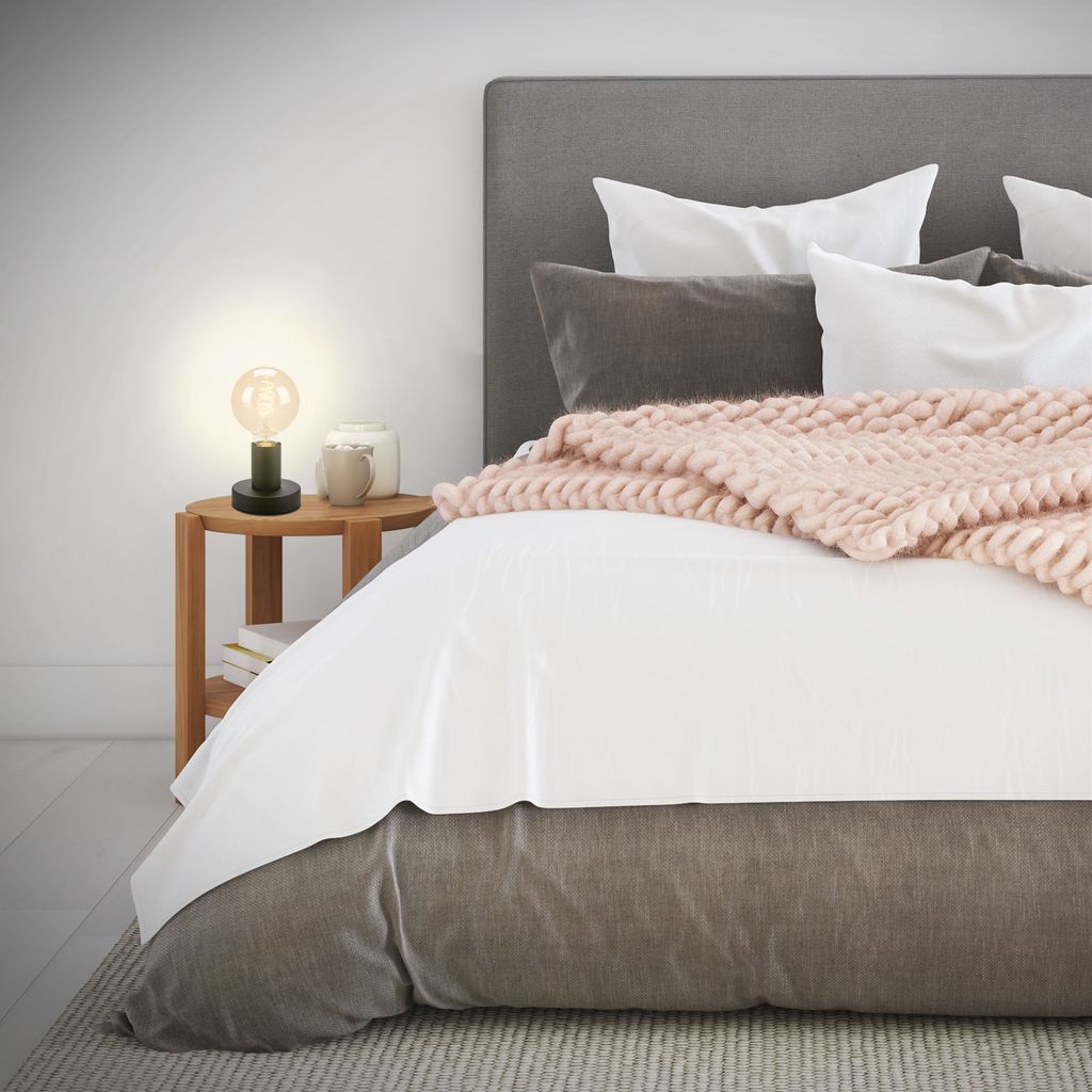 Tischleuchte Tischlampe Kabelschalter 1xE27 10W schwarz matt Metall Briloner 9