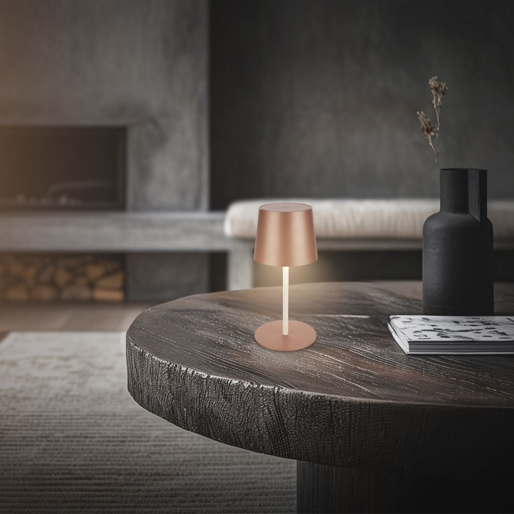 LED Tischlampe Akku LED Tischleuchte Dimmbar Kabellos Touch Aussen/Innen 9