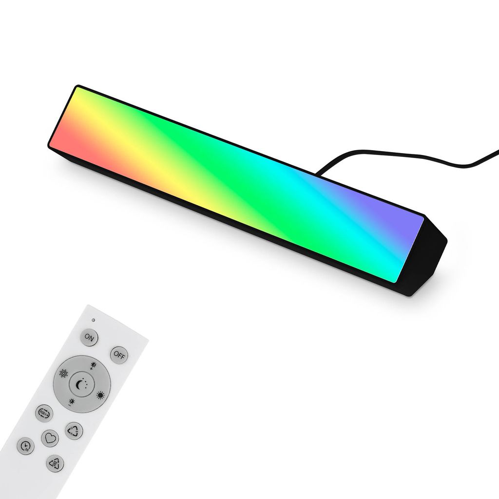 LED RVB applique murale connectée 25,5 cm 9W 850lm noir