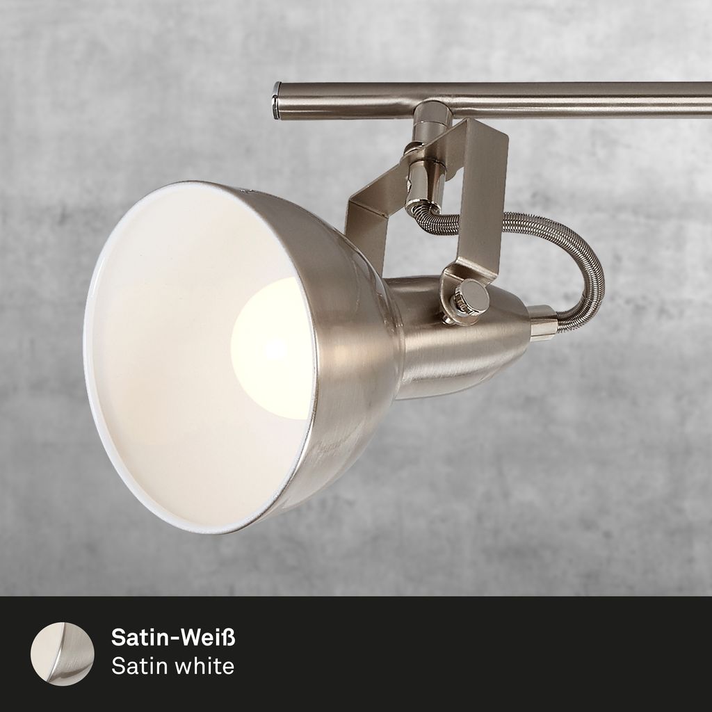 Deckenleuchte Deckenspot Retro weiß 4 xE14 40W schwenk- & drehbar Briloner 16