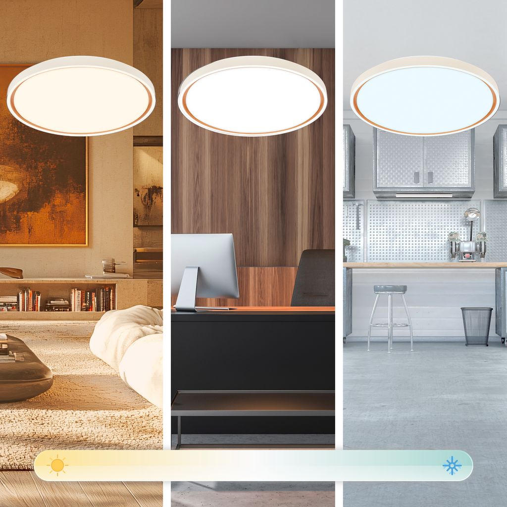 Ina Deckenlampe Ø49 cm - 48W, 5200lm, Dimmbar, LED, Fernbedienung, CCT, Coffee