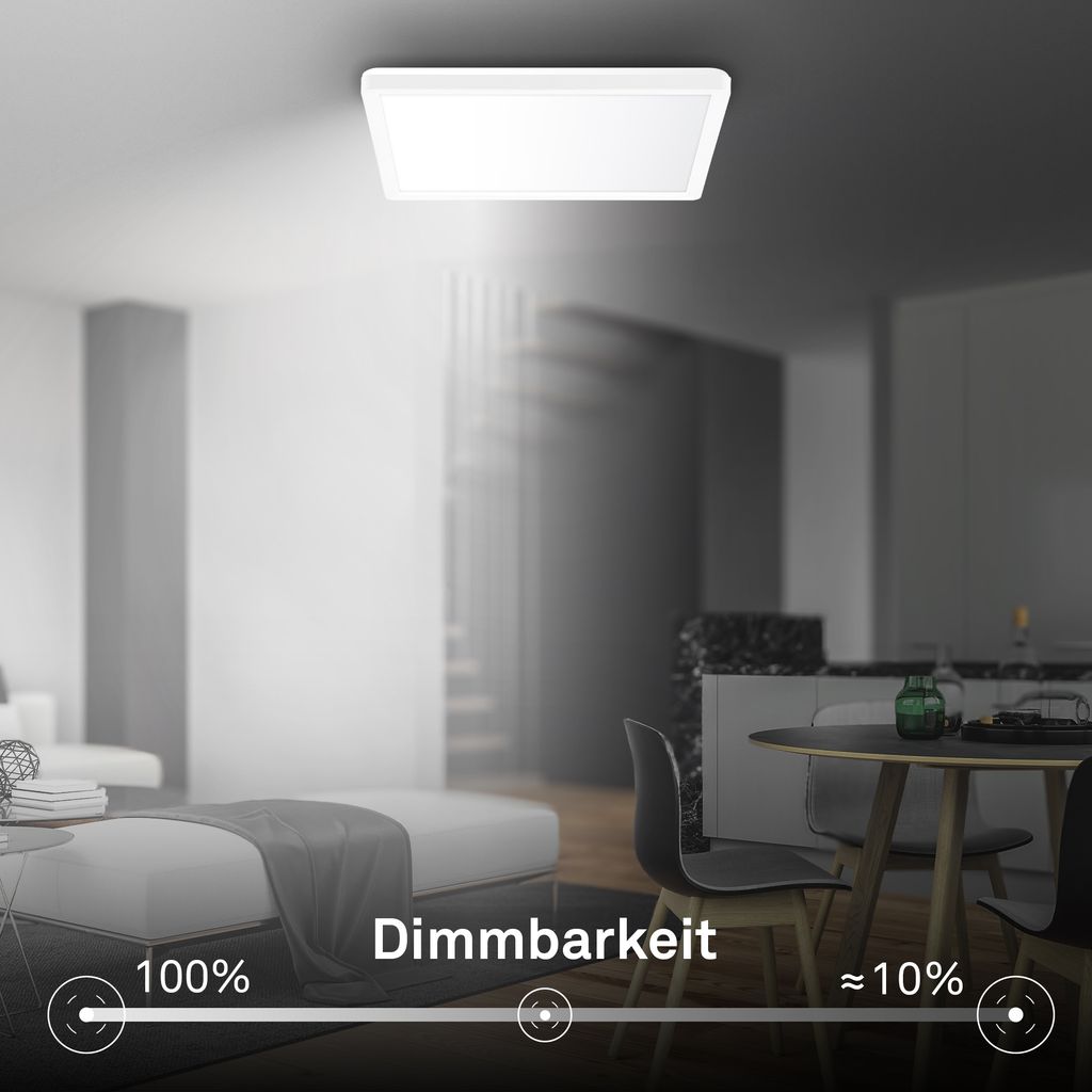 Tava A LED Panel 29,3x29,3 cm - 11,4W, 2400lm, mit EEK A Lichtquelle*, Dimmbar, CCT, Weiß