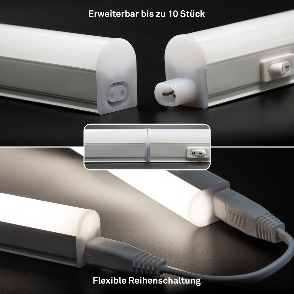 Took 2er Set Unterbauleuchte - 8W, 800lm, mit Stecker, LED, Neutralweiß, Weiß