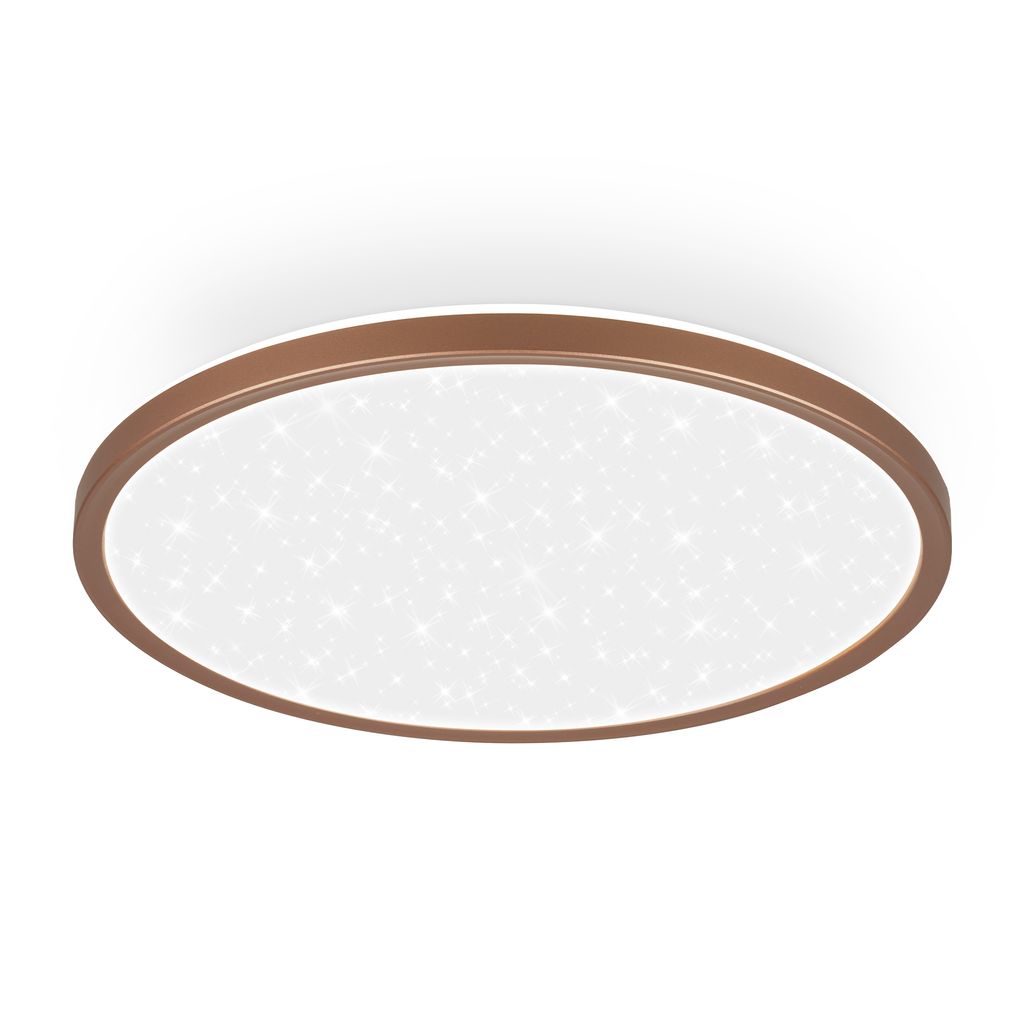 Slim LED Panel Ø29,3 cm - 18W, 2400lm, Sternenhimmel, Neutralweiß, Coffee
