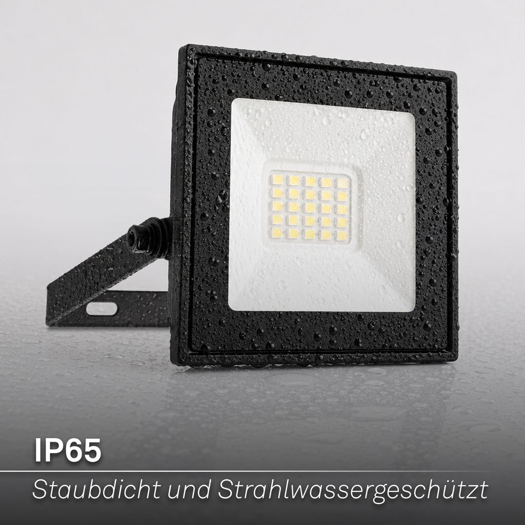 Varo Wandstrahler Außen - 20W, 1800lm, LED, Neutralweiß, IP65, Schwarz