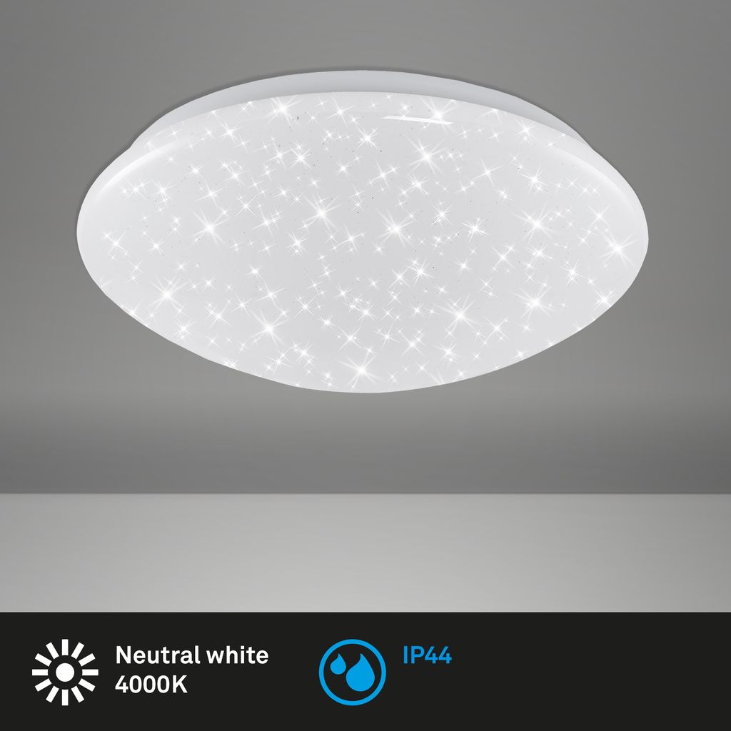 LED Deckenleuchte Sternenhimmel IP44 12 W weiß Metall-Kunststoff Briloner 3