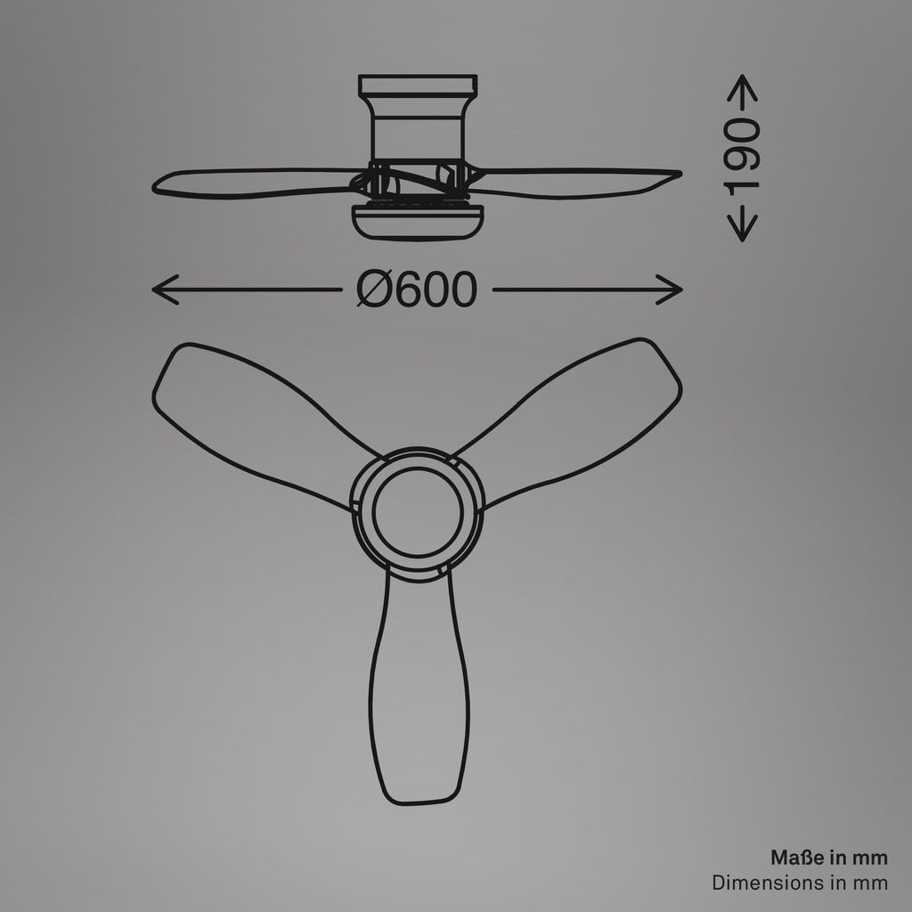 Deckenventilator mit Beleuchtung Fernbedienung Ventilator mit Licht Dimmbar CCT 10