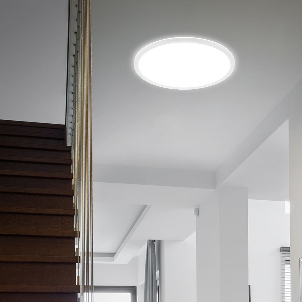 Slim LED Panel, backlight, flat, 48cm round, 30W, 4000K, white